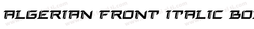 algerian front italic bold字体转换
